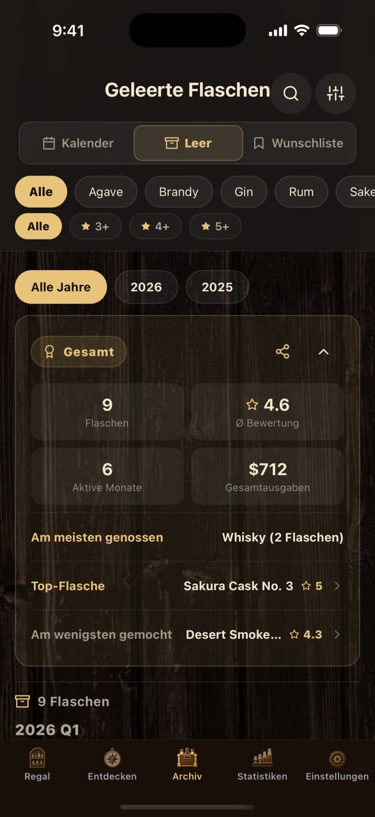 BarShelf app screen 3