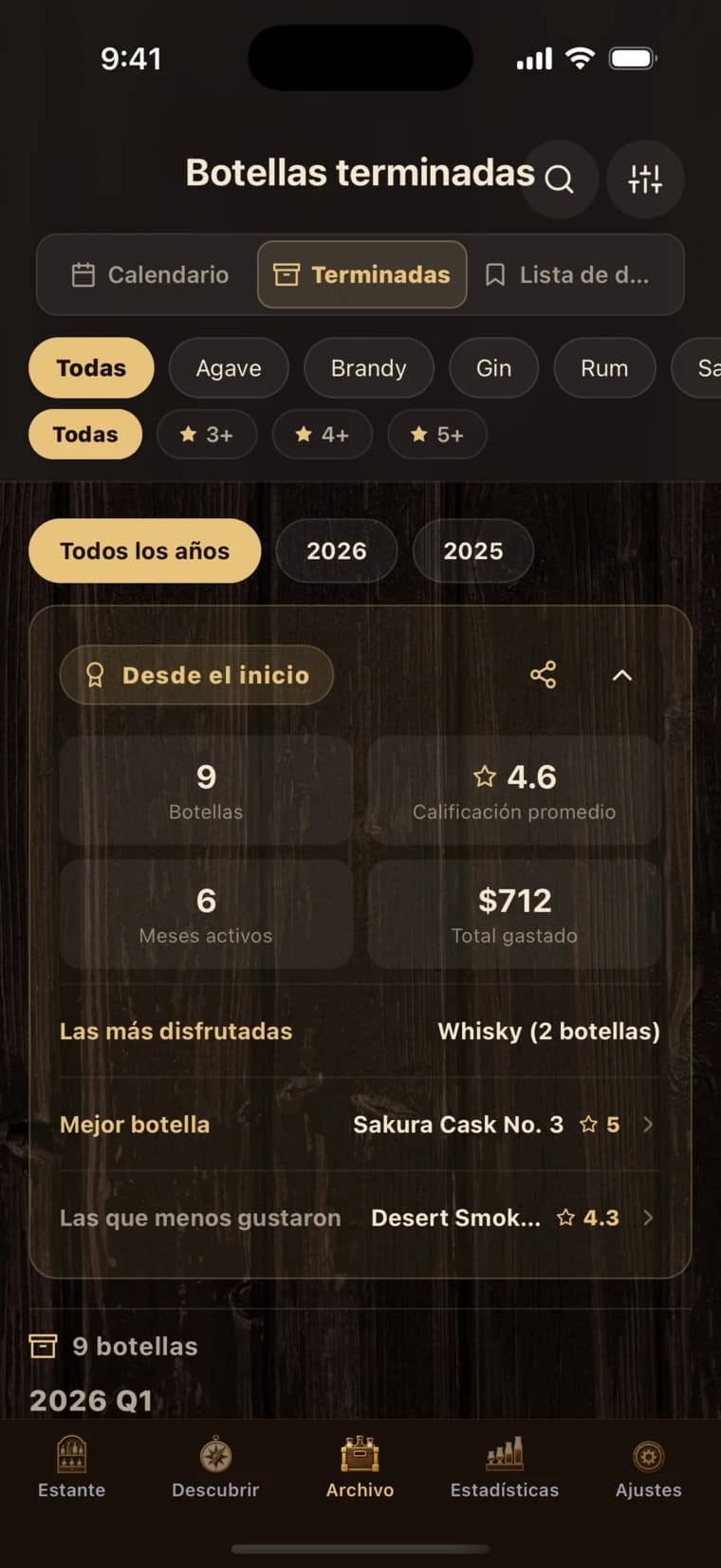 BarShelf app screen 3